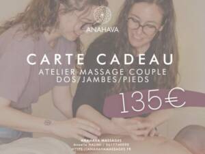 Atelier massages couples dos / jambes / pieds dans votre cabinet à Lavérune, proche Montpellier - Durée : 1h30