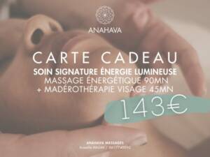 Anahava Massages Montpellier Soin signature Énergie Lumineuse : massage énergétique et madérothérapie visage - 135mn